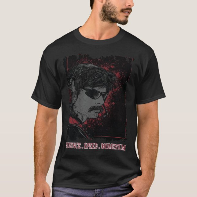 Dr Disrespect Violence Speed Momentum Essential T- T-Shirt (Front)