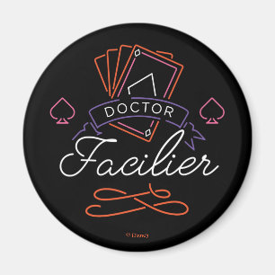 Dr. Facilier Neon Card Deck Badge Logo Magnet
