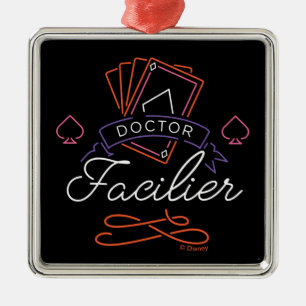 Dr. Facilier   Neon Card Deck Badge Logo Metal Ornament