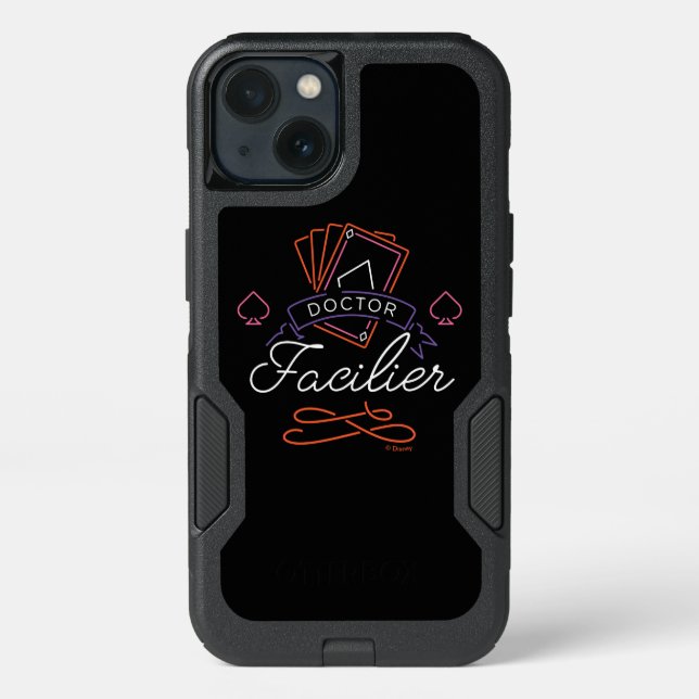 Dr. Facilier | Neon Card Deck Badge Logo Otterbox iPhone Case (Back)