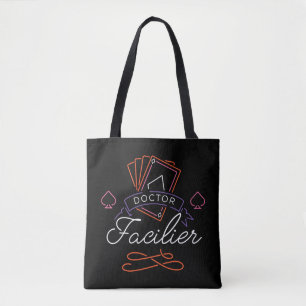 Dr. Facilier Neon Card Deck Badge Logo Tote Bag