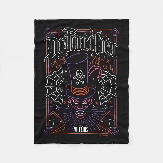 Dr. Facilier | Neon Face Fleece Blanket (Front)