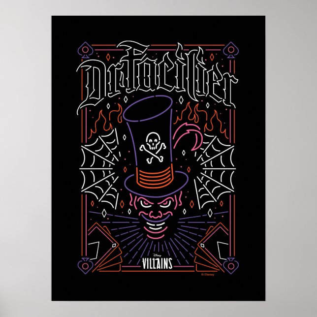 Dr. Facilier | Neon Face Poster (Front)