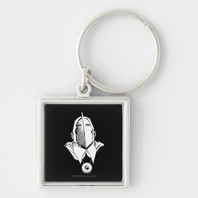 Dr. Fate Mask Outline Keychain (Front)