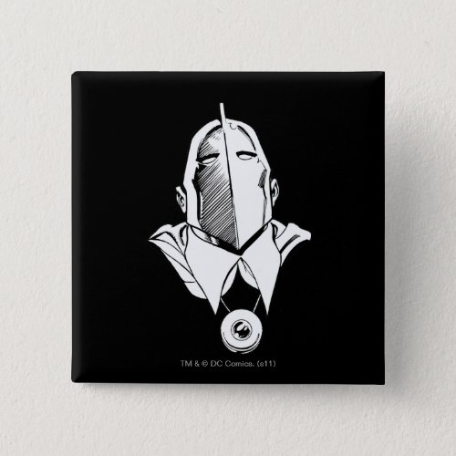 Dr Fate Mask Outline Pinback Button