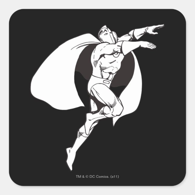 Dr. Fate Soaring Outline Square Sticker (Front)
