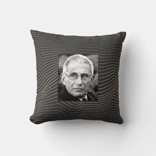 Dr. Fauci, mesh design, Throw Pillow (Front)