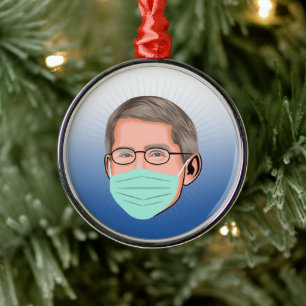 Dr. Fauci Metal Ornament