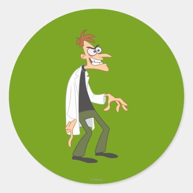 Dr. Heinz Doofenshmirtz 2 Classic Round Sticker (Front)
