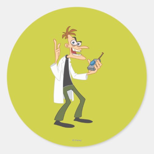 Dr Heinz Doofenshmirtz 3 Classic Round Sticker