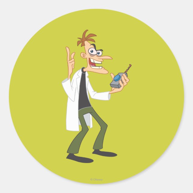 Dr. Heinz Doofenshmirtz 3 Classic Round Sticker (Front)