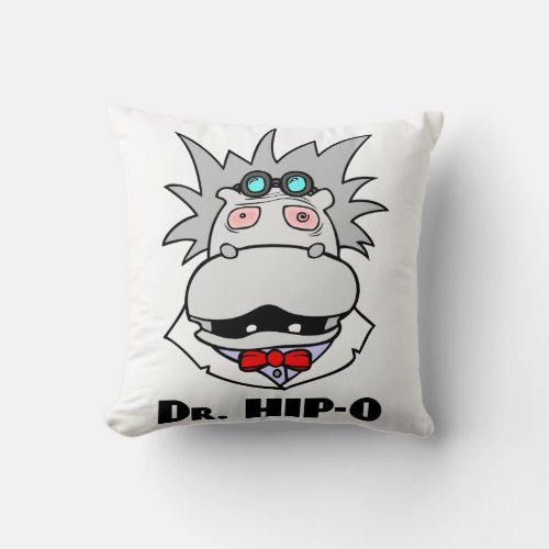 Dr Hip_O  Monster Throw Pillow