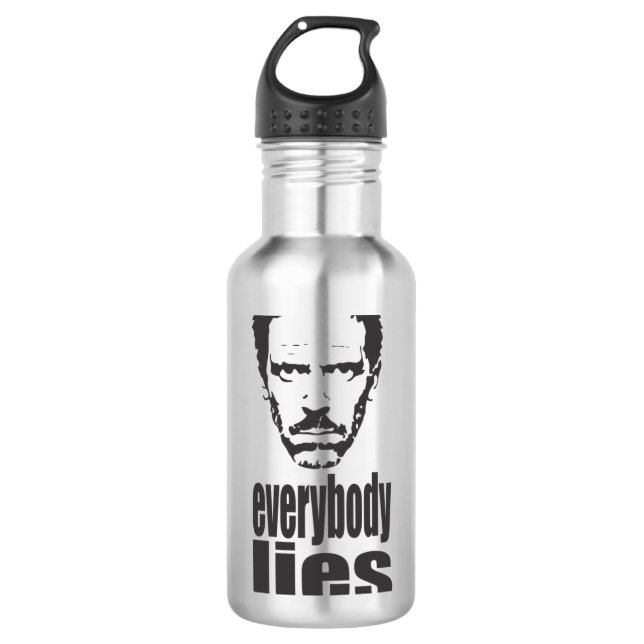 Dr House Stainless Steel Water Bottle (Front)