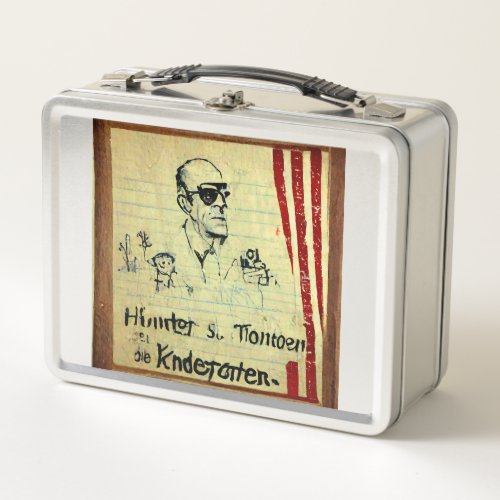 Dr Hunter S Thompson Kindergarten Metal Lunch Box