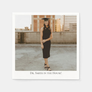 'Dr. In The House' Doctoral Graduates Photo  Napkins