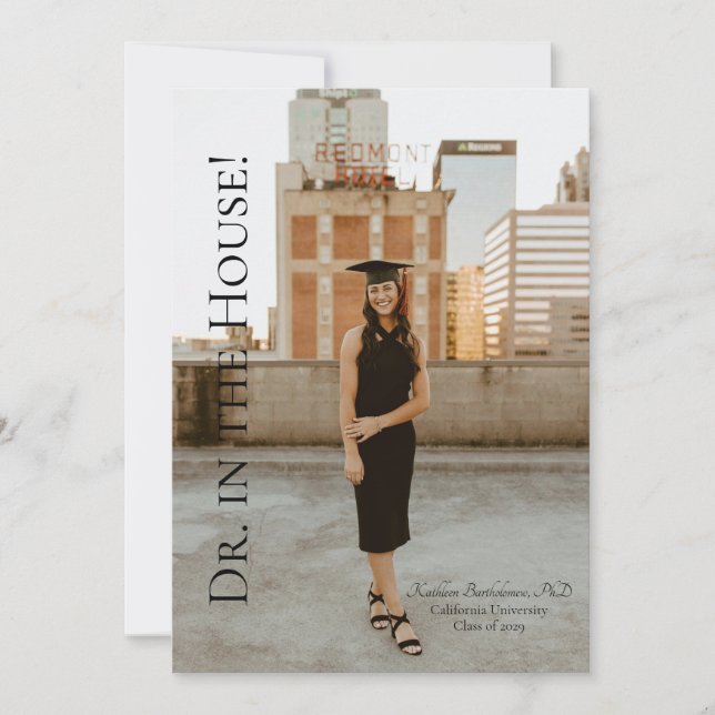  Dr. In The House Graduation Announcement  (Front)