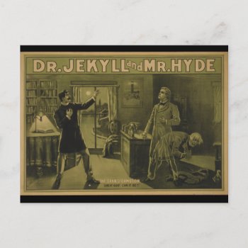 Dr. Jekyll And Mr. Hyde Theatrical Poster 1880 Postcard by EnhancedImages at Zazzle