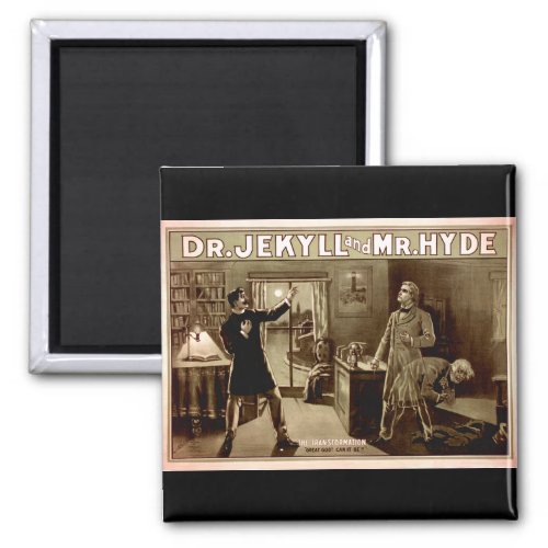 Dr Jekyll and Mr Hyde Vintage Illustration 1880s Magnet