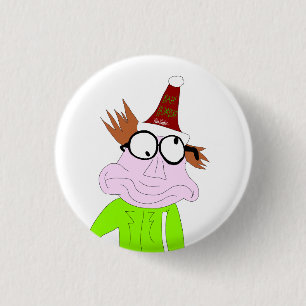 Dr. LeBrick Bah Humbug xmas Button