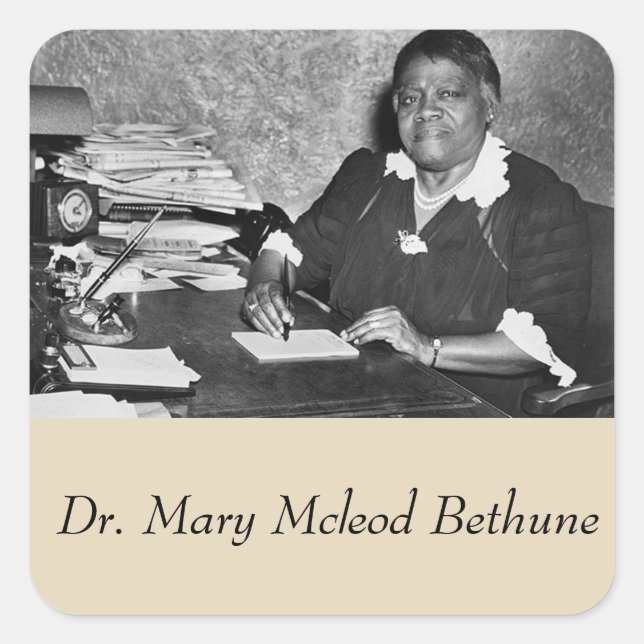 Dr. Mary Mcleod Bethune Square Sticker (Front)
