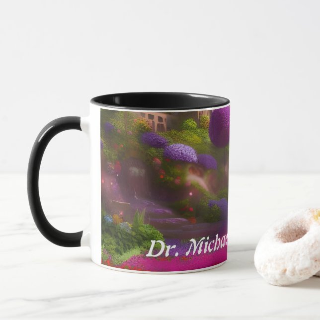 Dr. Michael's Morning Tea Personalized Customize Mug (With Donut)