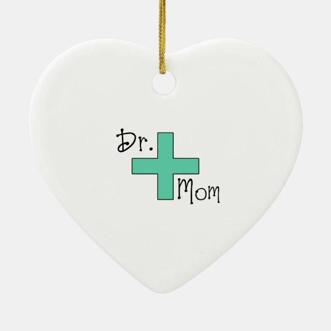 Dr. Mom Ceramic Ornament (Back)
