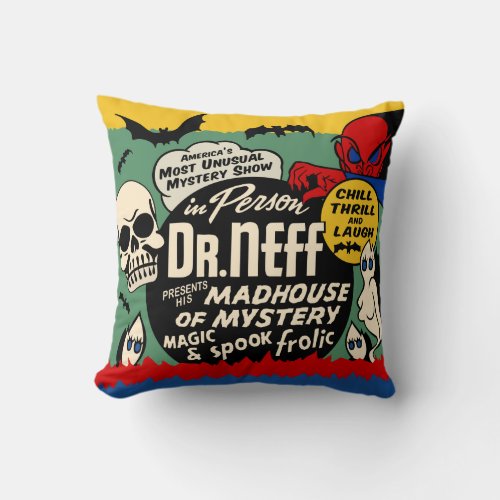 Dr Neffs Madhouse of Mystery Pillow