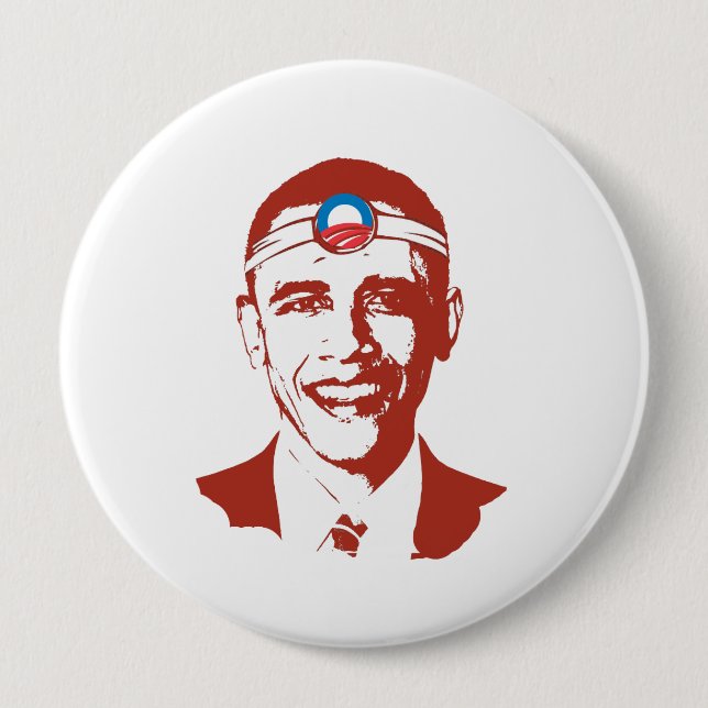 Dr. Obama red Pinback Button (Front)