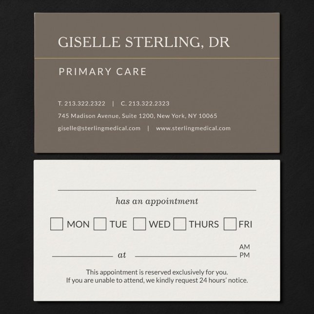 Dr. Office Appointment Reminder Business Card (Creator Uploaded)