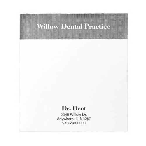 Dr or Dentist Business Notepad