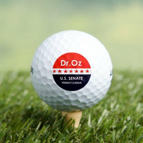 Dr Oz US Senate Pennsylvania Golf Balls