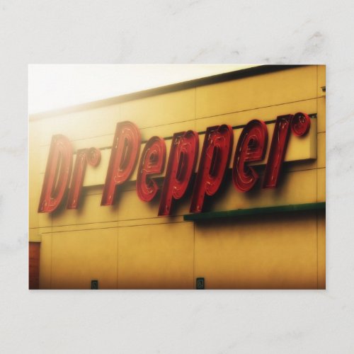 Dr Pepper Sign Postcard
