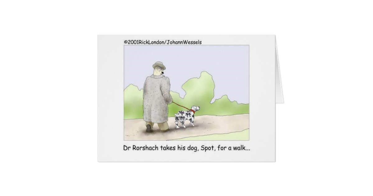 Dr. Roarshach Cartoon Gifts, Tees, & Collectibles Card | Zazzle