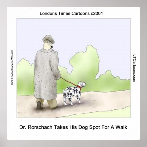 Dr Rorschach Takes Dog Spot 4 A Walk Poster