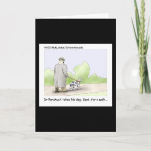 Dr. Rorshach Cartoon Greeting Card