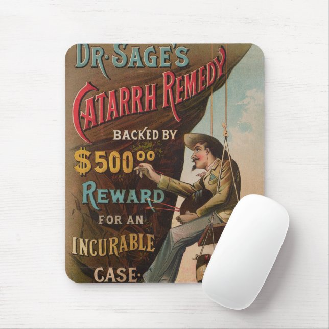 Dr. Sage's Catarrh Remedy Mouse Pad (With Mouse)