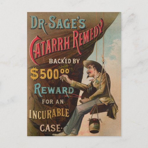 Dr Sages Catarrh Remedy Postcard