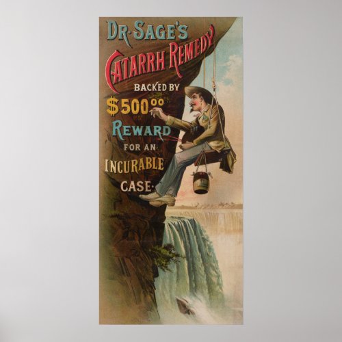 Dr Sages Catarrh Remedy Poster