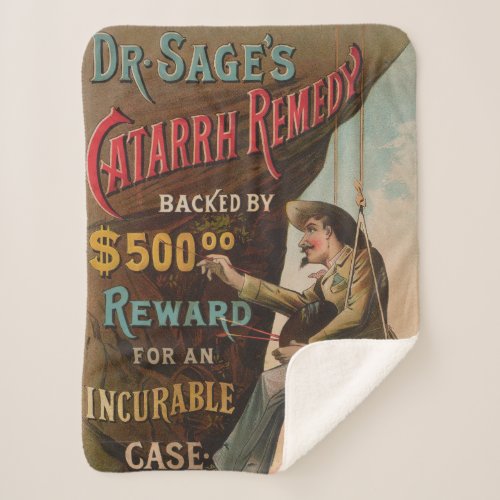 Dr Sages Catarrh Remedy Sherpa Blanket