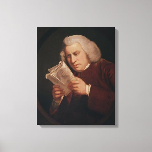 Dr Samuel Johnson  1775 Canvas Print