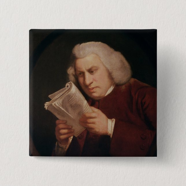 Dr. Samuel Johnson  1775 Pinback Button (Front)