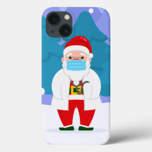 dr santa claus covid christmas face mask doctor iPhone 13 case