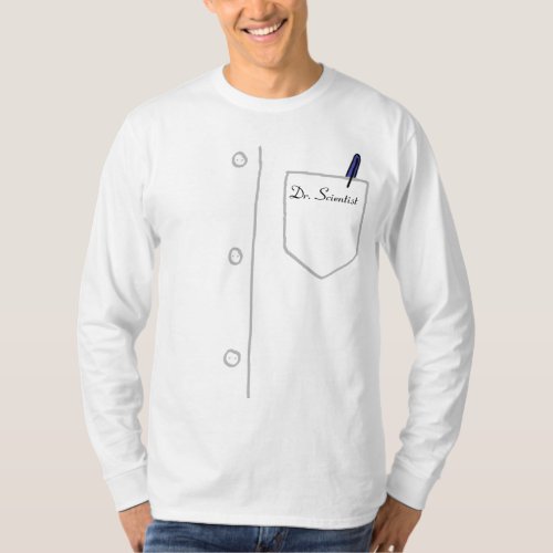 Dr Scientist labcoat Long T_shirt _ customizable