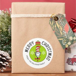 Dr. Seus Cat in the Hat Christmas Gift Tag