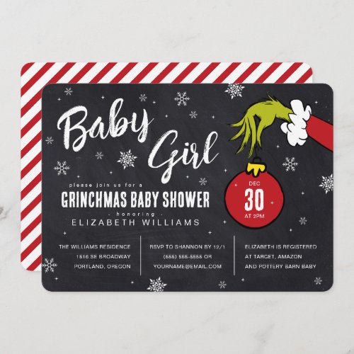 Dr Seuss  Baby Girl Grinch Baby Shower