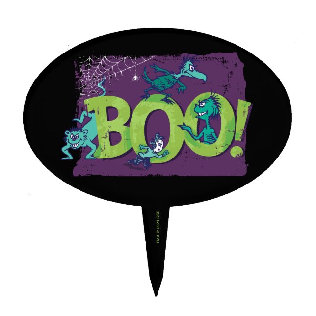 Dr. Seuss | BOO! Halloween Graphic Cake Topper (Front)