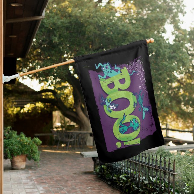 Dr. Seuss | BOO! Halloween Graphic House Flag (In SItu)