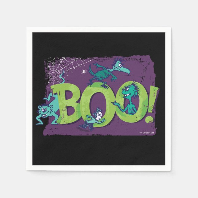 Dr. Seuss | BOO! Halloween Graphic Napkins (Front)