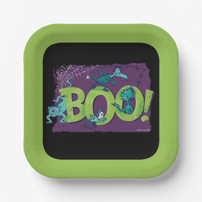 Dr. Seuss | BOO! Halloween Graphic Paper Plates (Front)