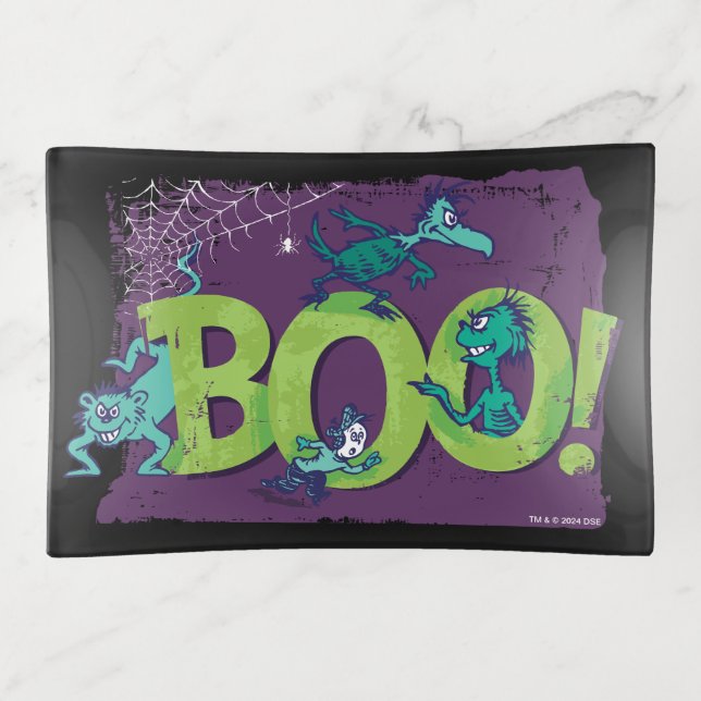 Dr. Seuss | BOO! Halloween Graphic Trinket Tray (Front)